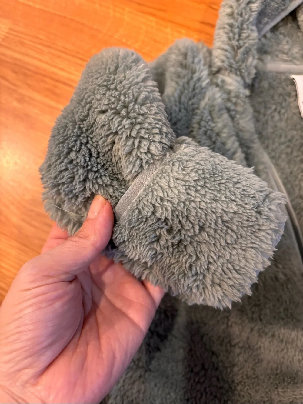 Nike Gray/Green Fleece Hooded Baby One-Piece